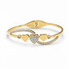 Bracciale con Cuori e Pavé di Cristalli