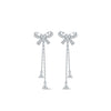 Handcrafted Moissanite Bowknot Drop Earrings
