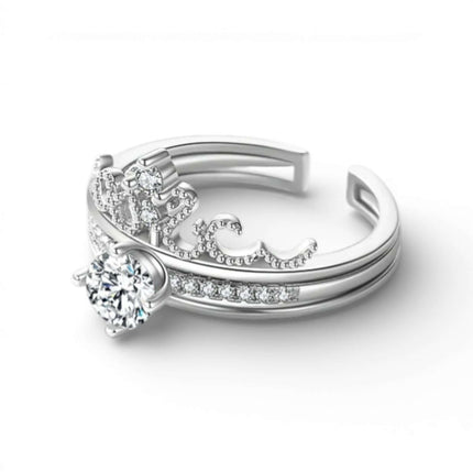 Damen Kronen-Ring-Set