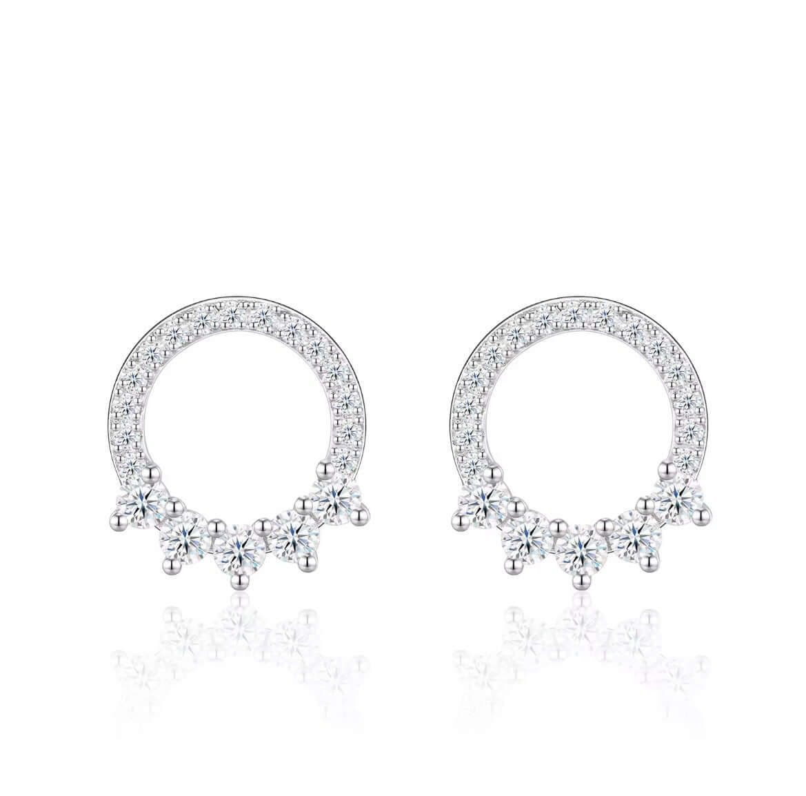 Orecchini con diamante moissanite 