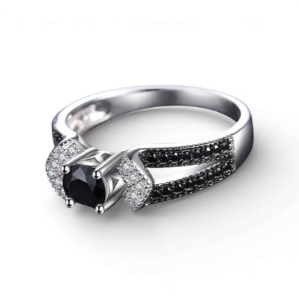 Black Spinel Round Ring