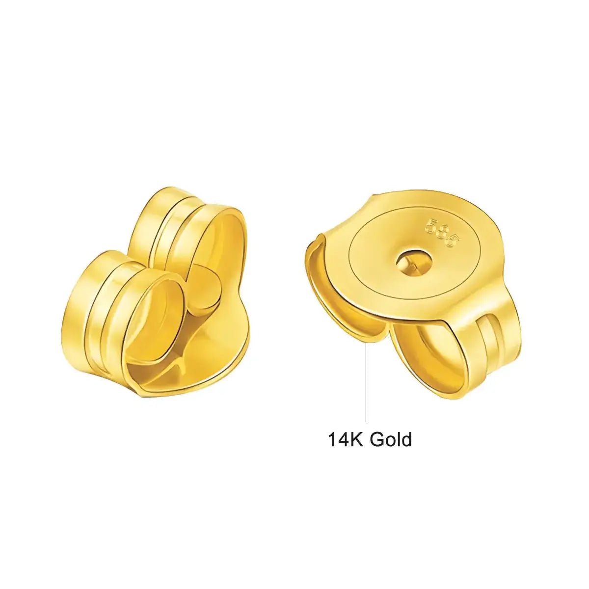 14K Gold Pear Cut Moissanite Stud Earrings