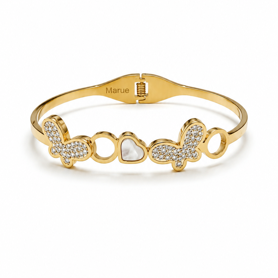 Bracciale con Farfalle e Cuore
