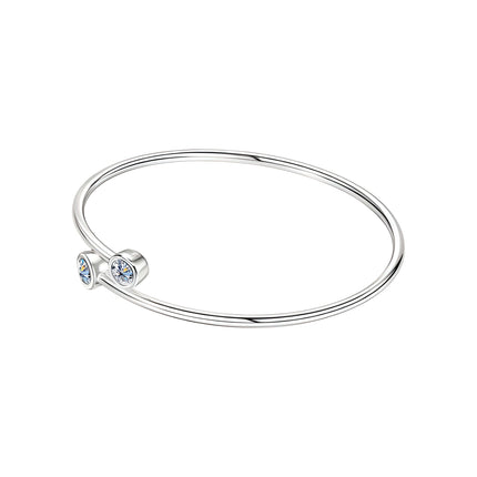 Moissanite Cuff Bracelet  With CRA Certificate