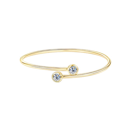Moissanite Cuff Bracelet  With CRA Certificate