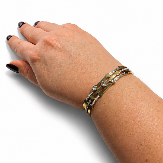 Bracciale con Cuori e Cristalli