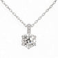 925 Sterling Silver Solitaire Zircon Pendant Necklace