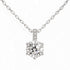 925 Sterling Silver Solitaire Zircon Pendant Necklace