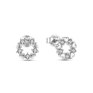 Heart Circle Stud Earrings