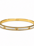 Bracciale placcato oro con smalto e gemme