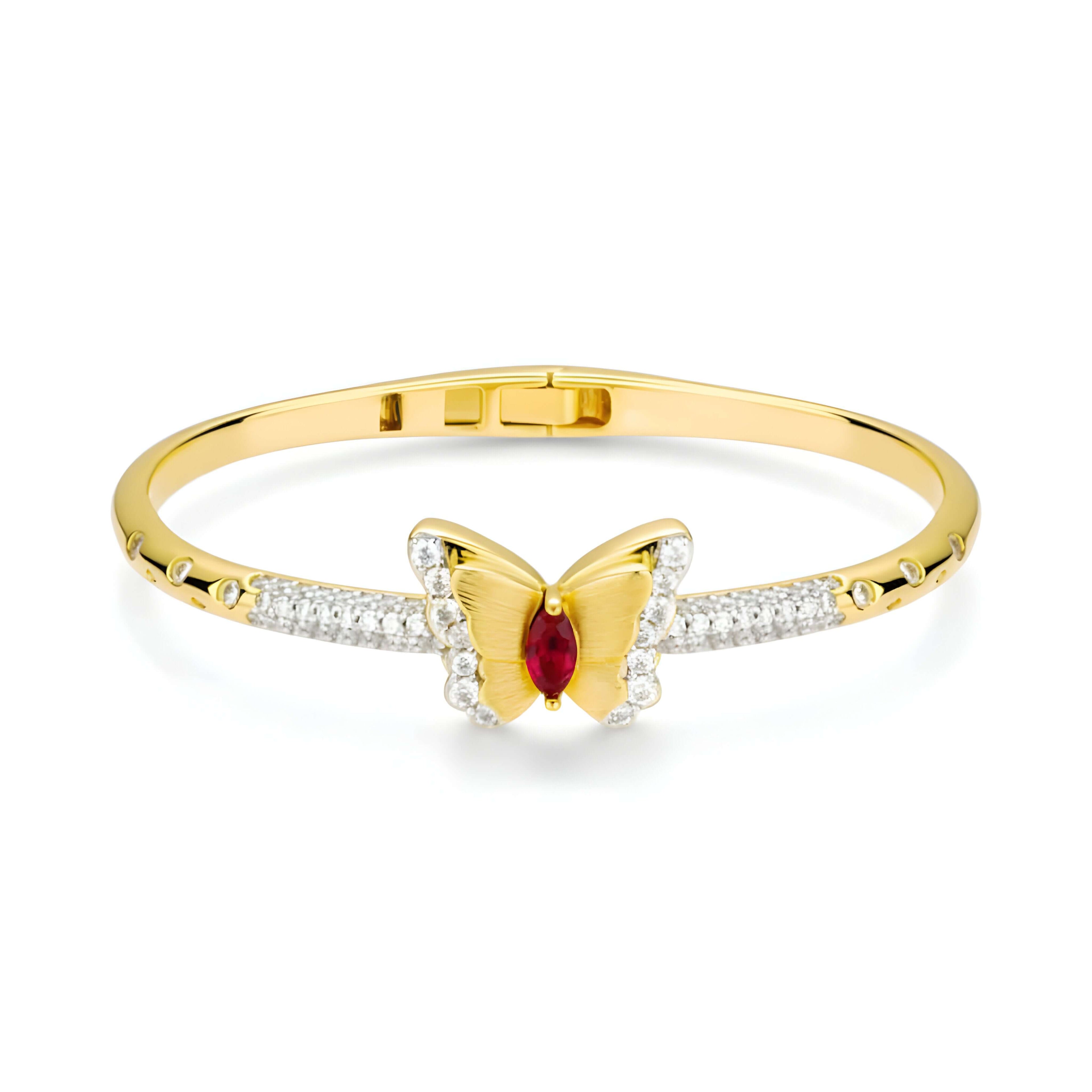 Butterfly Bracelet 925 Sterling Silver Gold-Plated - Marùe
