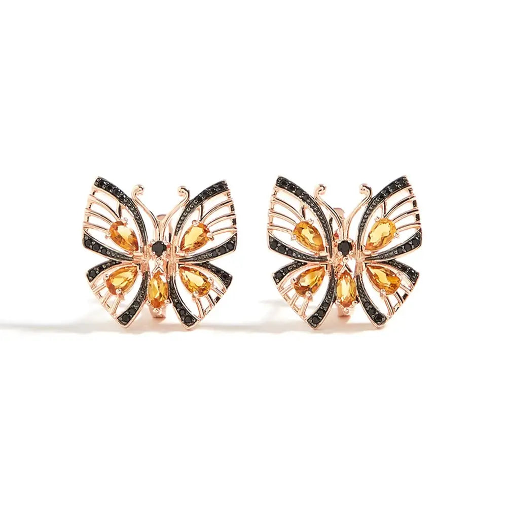Butterfly Earrings Real 14K Gold - Marùe