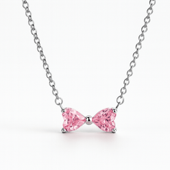 The Rosè Red Amour Bow Necklace