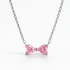 The Rosè Red Amour Bow Necklace
