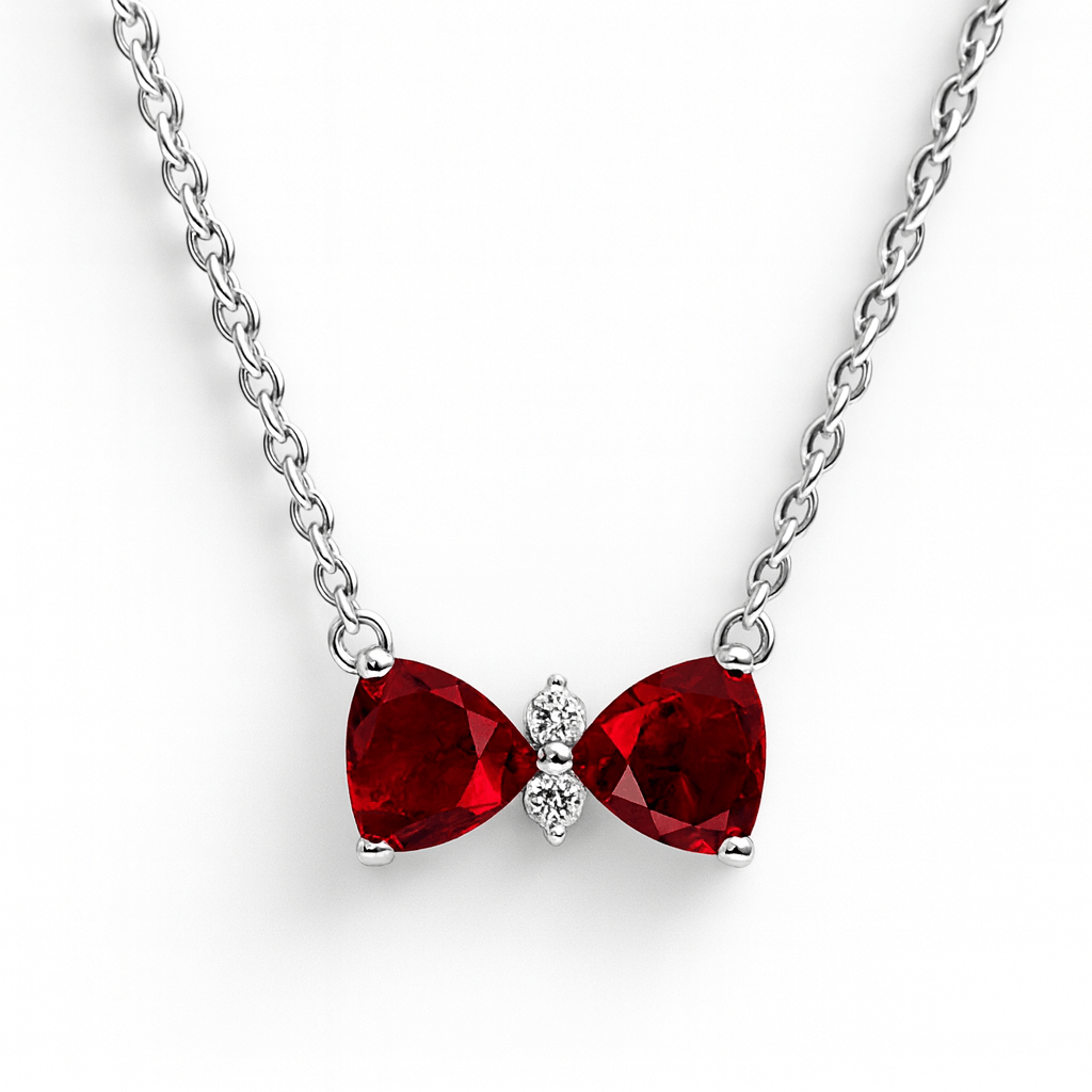 The Rosè Red Amour Bow Necklace