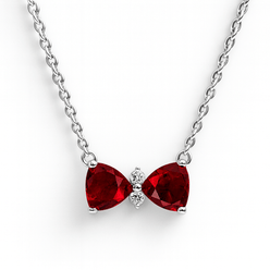 The Rosè Red Amour Bow Necklace