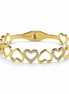 Bracciale Rigido con Cuori e Cristalli