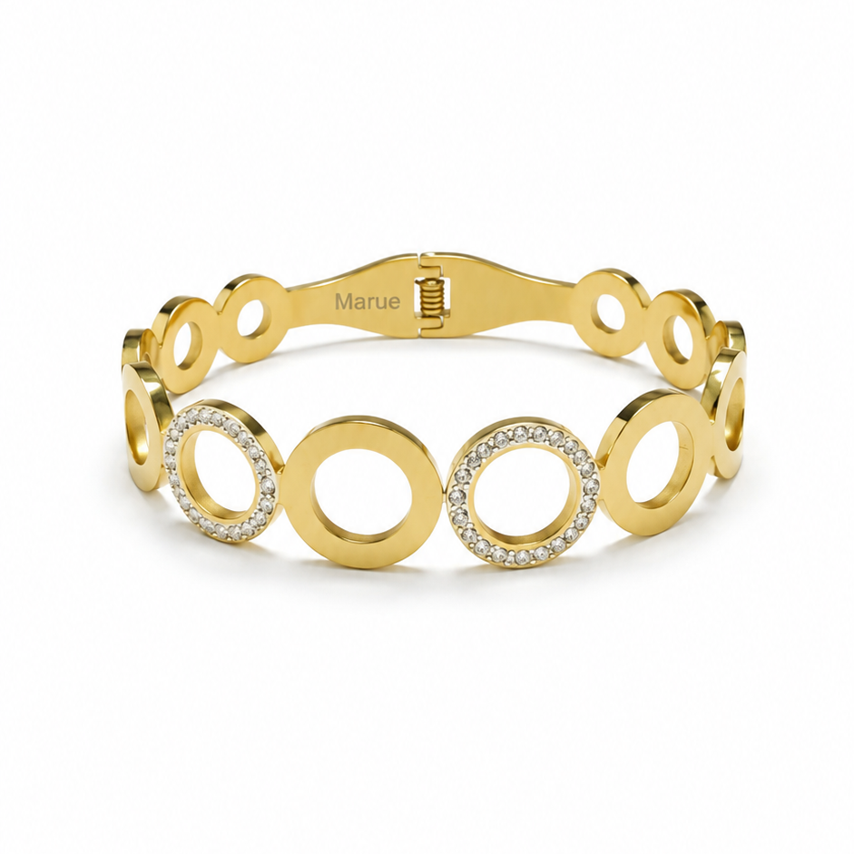 Bracciale Rigido – Acciaio Inox Placcato Oro 18K
