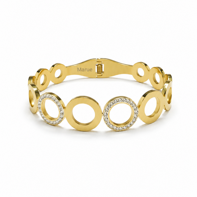 Bracciale Rigido – Acciaio Inox Placcato Oro 18K