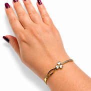 Bracciale Quadrifoglio – Acciaio Inox Placcato Oro 18K