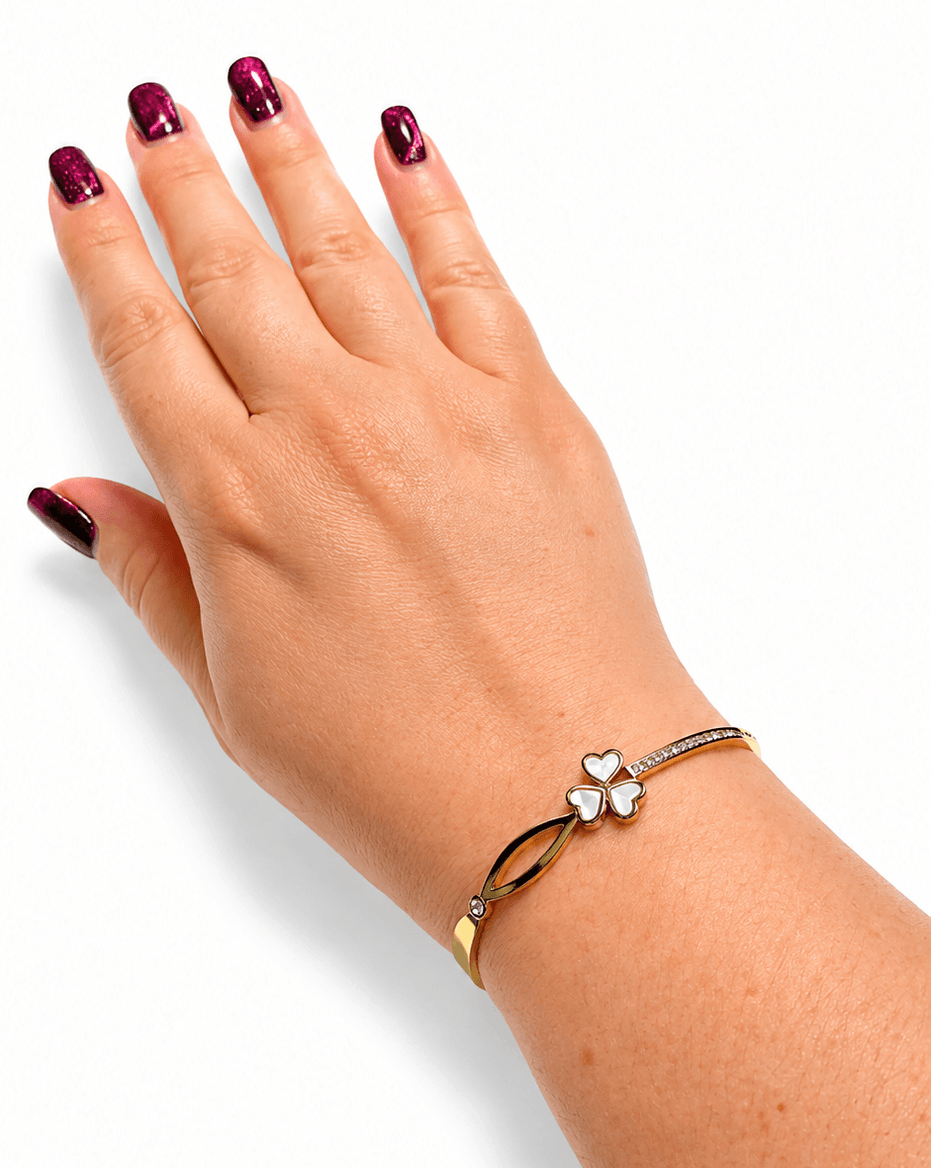 Lucky Clover Bracelet – 18K Gold Plated Stainless Steel