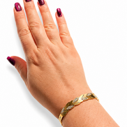 Bracciale con Foglie e Pavé di Cristalli