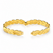 Bracciale con Foglie e Pavé di Cristalli