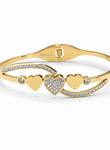 Bracciale con Cuori e Pavé di Cristalli
