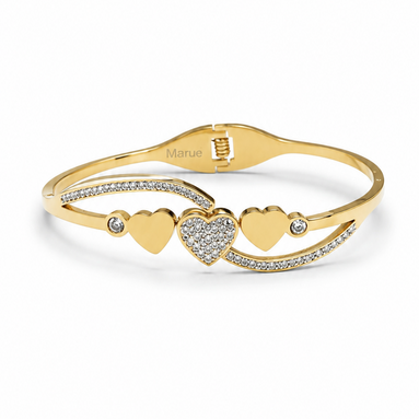 Bracciale con Cuori e Pavé di Cristalli
