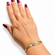 Bracciale con Cuori e Pavé di Cristalli