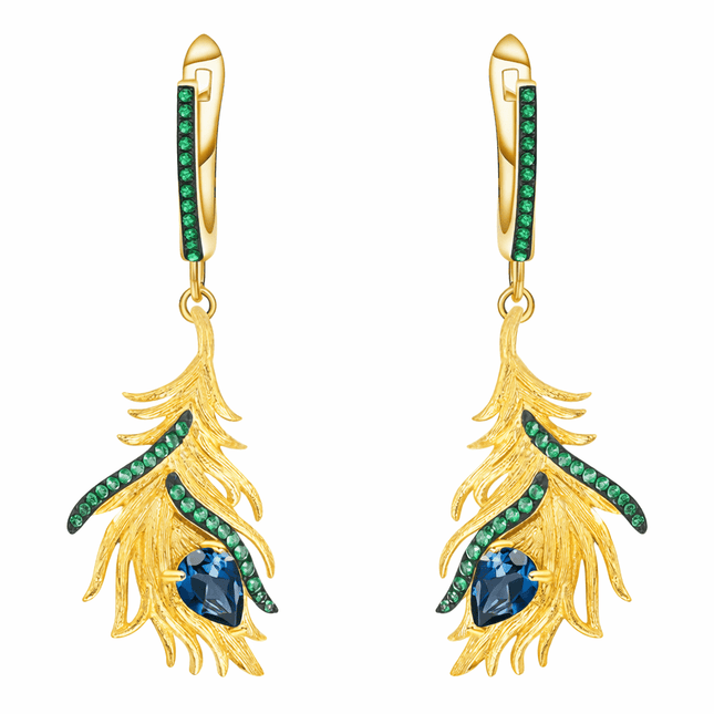 Pendientes colgantes - Piedra de topacio azul natural