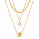 Moon and Star Necklace Set