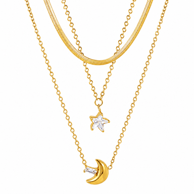 Collana stella e luna