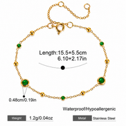 Bracciale con zirconia verde