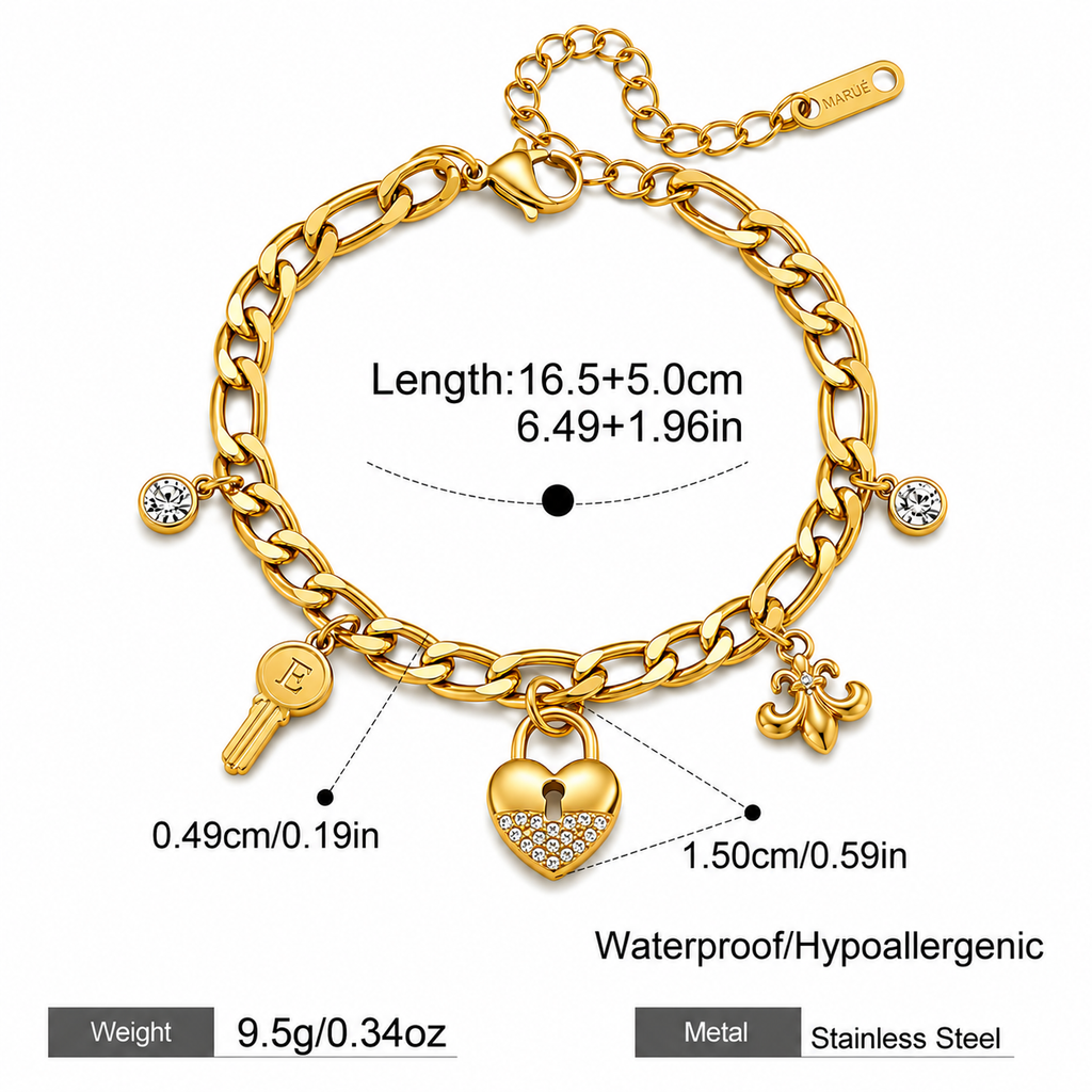 Bracelet Gold Hypoallergenic Stainless Steel