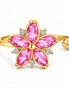 Anello Regolabile con Fiore Rosa – Argento 925