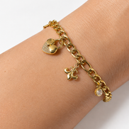 Bracciale con cuore e Charm