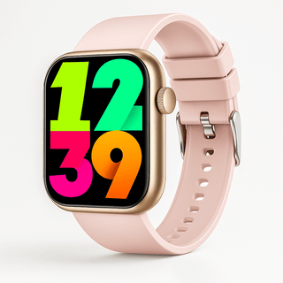 Smartwatches with Bluetooth Call and Message Notifications in stylish design with colorful display numbers.