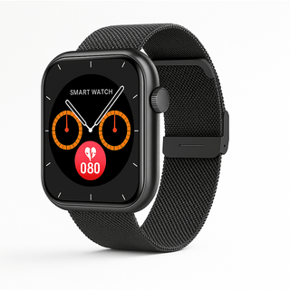 Smartwatches with Bluetooth Call and Message Notifications - sleek black design with AMOLED display and health tracking features.