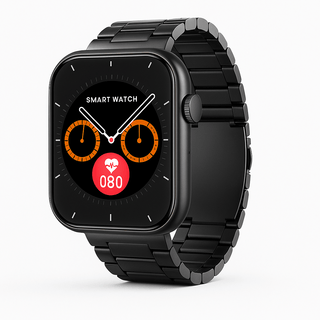 Smartwatches with Bluetooth Call and Message Notifications displayed on a stylish black smartwatch with a vibrant screen.