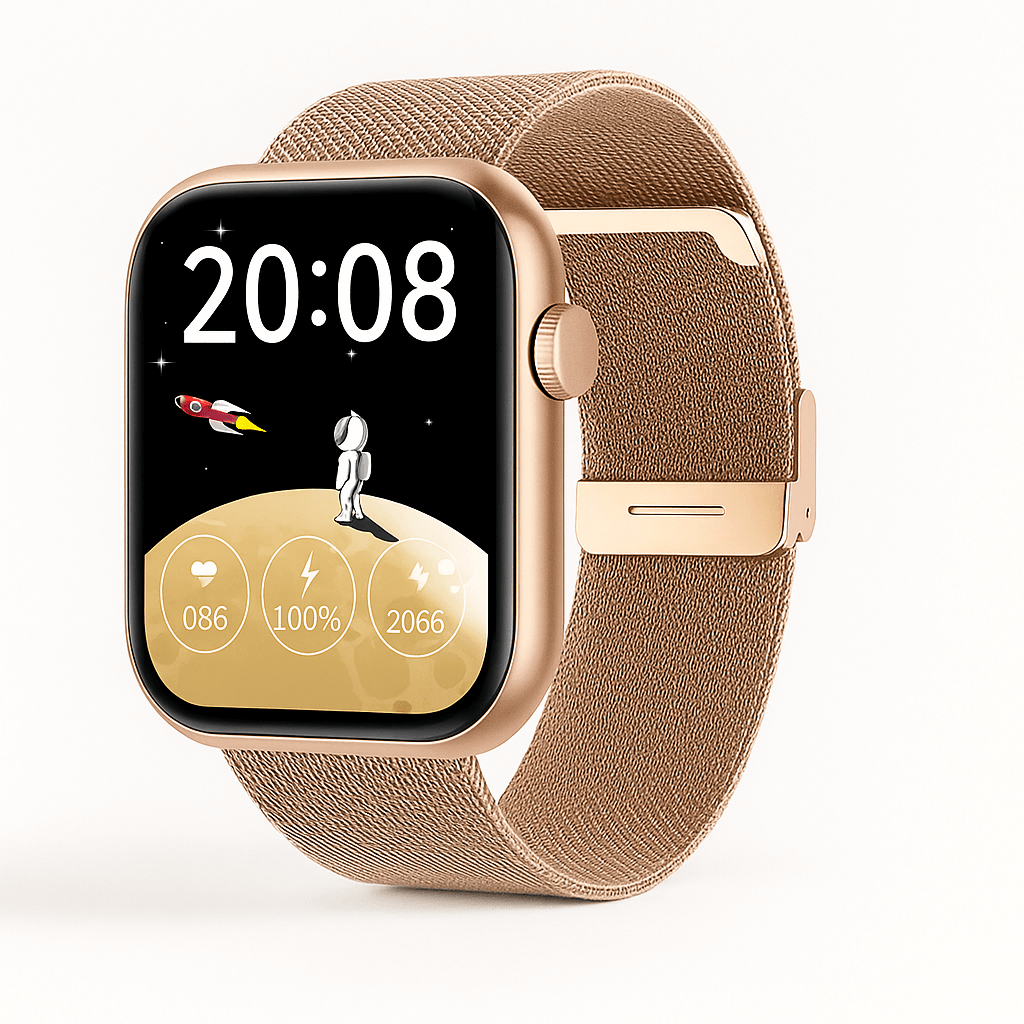 Smartwatches with Bluetooth Call and Message Notifications, featuring a 2.01-inch AMOLED display and elegant design.