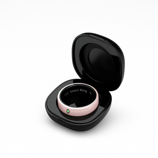 Smart Ring - Fitness Ring for Men and Women, Android iOS displayed in a sleek black case.