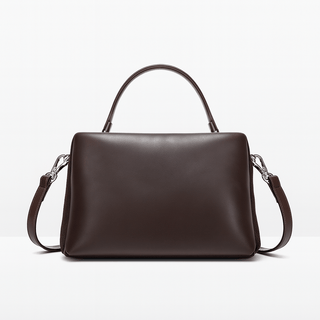Elegant brown handbag with detachable strap, perfect for everyday use and seasonal styling.