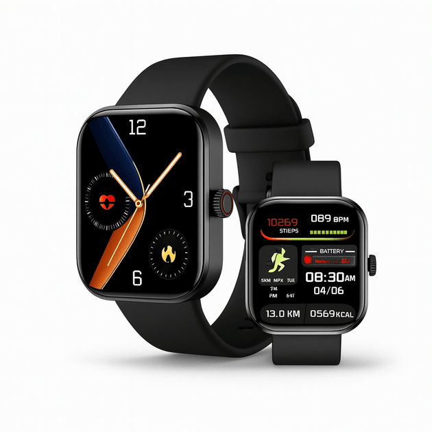Smart Watch HD Screen Waterproof showcasing a modern design with fitness tracking features and vibrant display.