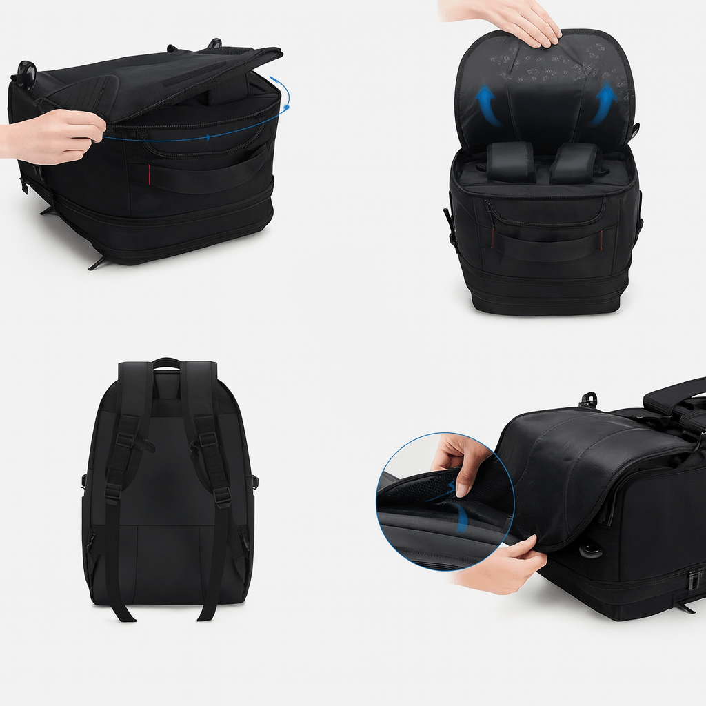 Travel Bag - Business Backpack features multiple compartments and versatile carrying options for convenience.