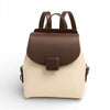 Mini Backpack for Women - Two-Tone Leather