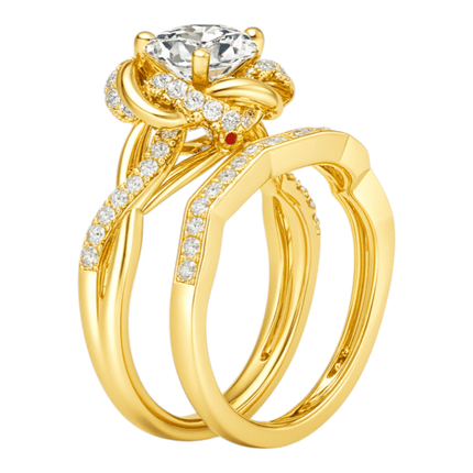 Moissanit-Diamantringe Set