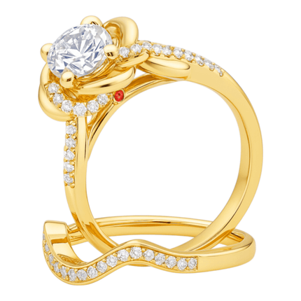 Moissanit-Diamantringe Set