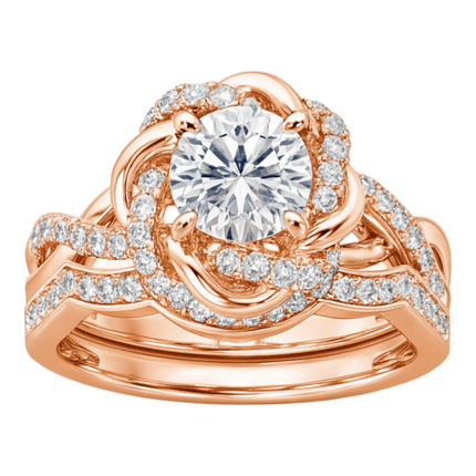 Moissanit-Diamantringe Set