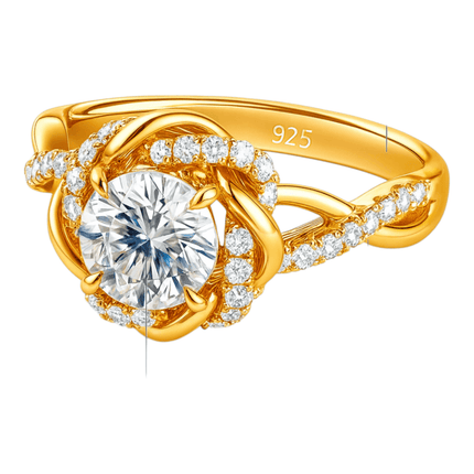 Moissanit-Diamantringe Set